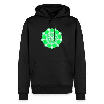 Modèle - Sweat à capuche Premium bio Homme - noir - Devant - Nico (187cm)