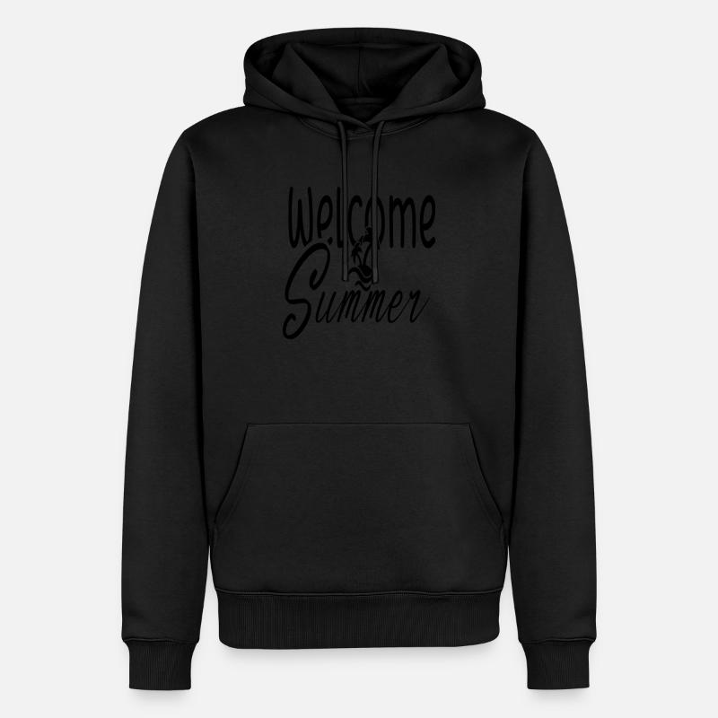 Welcome Summer - Männer Premium Bio Hoodie - Schwarz