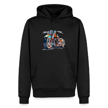 Avec le tricycle, profitez de la nature - Sweat à capuche Premium bio Homme - noir - Devant - Nico (187cm)