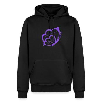 Modèle - Sweat à capuche Premium bio Homme - noir - Devant - Nico (187cm)