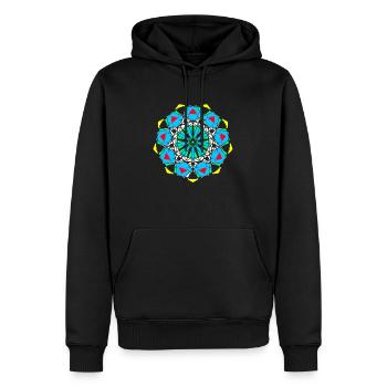 Modèle - Sweat à capuche Premium bio Homme - noir - Devant - Nico (187cm)