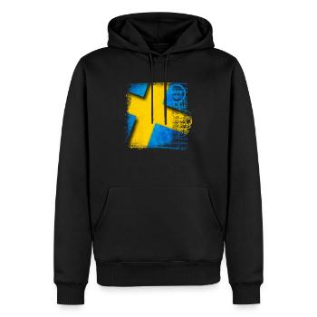 Schweden Schweden Flagge national norden skandinavia - Männer Premium Bio Hoodie - Schwarz - Vorne - Nico (187cm)