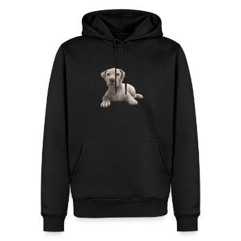 Labrador Retriever Labradorbesitzer Hundewelpe - Männer Premium Bio Hoodie - Schwarz - Vorne - Nico (187cm)