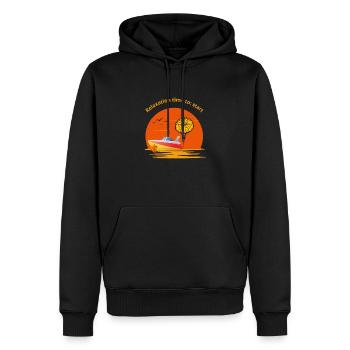 Temps de détente pour commencer - Sweat à capuche Premium bio Homme - noir - Devant - Nico (187cm)