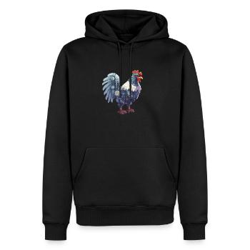Cyborg Huhn - Männer Premium Bio Hoodie - Schwarz - Vorne - Nico (187cm)
