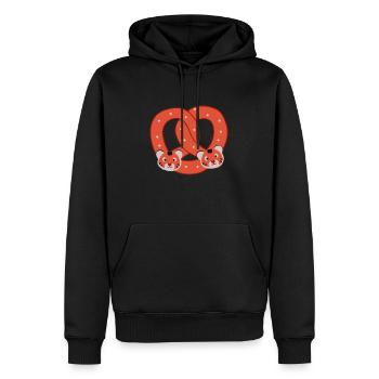 Tiger Pretzel - Men’s Premium Organic Hoodie - black - Front - Nico (187cm)