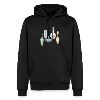 Potion bottles - Men’s Premium Organic Hoodie - black - Front - Nico (187cm)