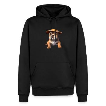 Chien Bulldog Chiens Propriétaires de chiens Propriétaires de chiens - Sweat à capuche Premium bio Homme - noir - Devant - Nico (187cm)