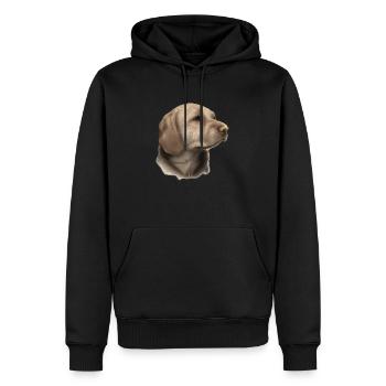 Labrador, propriétaire du chiot Labrador Retriever - Sweat à capuche Premium bio Homme - noir - Devant - Nico (187cm)