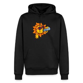 Kühle Sonne Charakter Trinkwasser - Männer Premium Bio Hoodie - Schwarz - Vorne - Nico (187cm)