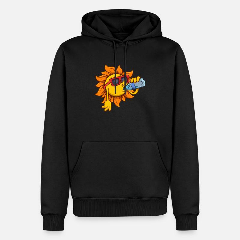 Cool Sun Caractère Eau potable - Sweat à capuche Premium bio Homme - noir