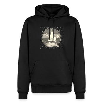 Segelboot - Männer Premium Bio Hoodie - Schwarz - Vorne - Nico (187cm)