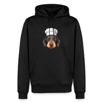 Doberman dresseur chien Doberman chiot Doberman - Sweat à capuche Premium bio Homme - noir - Devant - Nico (187cm)