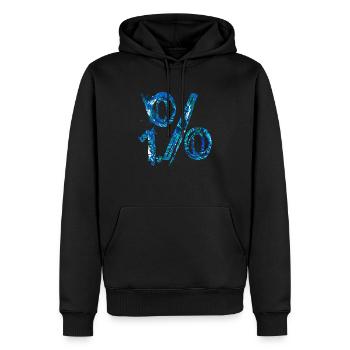 Internet email www drôle de mème grunge tech leters - Sweat à capuche Premium bio Homme - noir - Devant - Nico (187cm)