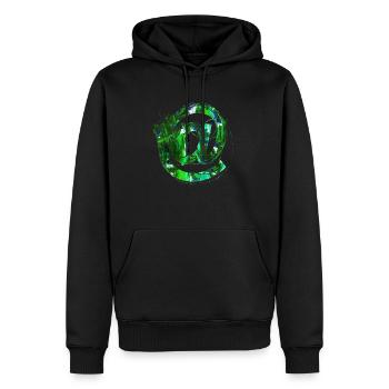 Internet email www drôle de mème grunge tech leters - Sweat à capuche Premium bio Homme - noir - Devant - Nico (187cm)