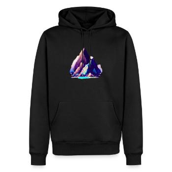 Hiking Mountains Hiking Mountain Hiking Mountain Hikers - Men’s Premium Organic Hoodie - black - Front - Nico (187cm)