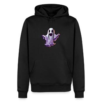 Halloween Gespenst Clipart - Männer Premium Bio Hoodie - Schwarz - Vorne - Nico (187cm)