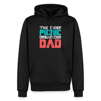 The Chief Picnic Organizer Dad - Men’s Premium Organic Hoodie - black - Front - Nico (187cm)