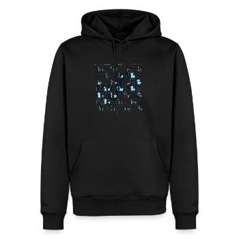 VINTAGE DUCK V.22 - Men’s Premium Organic Hoodie - black - Front - Nico (187cm)