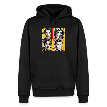 look retro #2 - Männer Premium Bio Hoodie - Schwarz - Vorne - Nico (187cm)