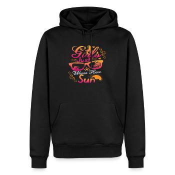 Girls just wanna have Fun - Männer Premium Bio Hoodie - Schwarz - Vorne - Nico (187cm)