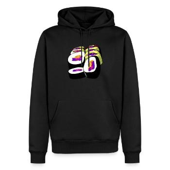 Sushi - Sweat à capuche Premium bio Homme - noir - Devant - Nico (187cm)