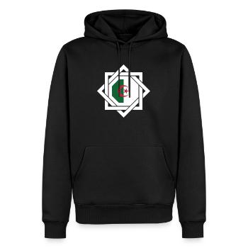 Algerien (DZ) - Männer Premium Bio Hoodie - Schwarz - Vorne - Nico (187cm)
