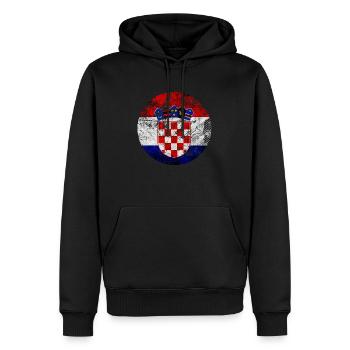 Croatie hrvatska croatie hrv voyage europe zagreb - Sweat à capuche Premium bio Homme - noir - Devant - Nico (187cm)