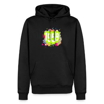 Jahr 1959 Jubiläum Floral Groovy - Männer Premium Bio Hoodie - Schwarz - Vorne - Nico (187cm)