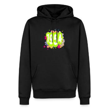 Jahr 1954 Jubiläum Floral Groovy - Männer Premium Bio Hoodie - Schwarz - Vorne - Nico (187cm)