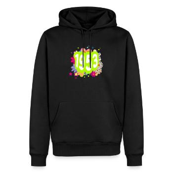 Jahr 1953 Jubiläum Floral Groovy - Männer Premium Bio Hoodie - Schwarz - Vorne - Nico (187cm)
