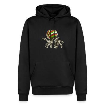 Bonnet reggaeman pieuvre - Sweat à capuche Premium bio Homme - noir - Devant - Nico (187cm)