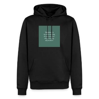 Guter Spruch - Männer Premium Bio Hoodie - Schwarz - Vorne - Nico (187cm)