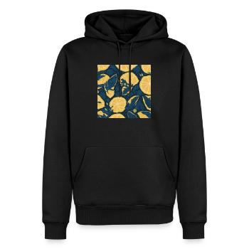 Zitrone - Männer Premium Bio Hoodie - Schwarz - Vorne - Nico (187cm)