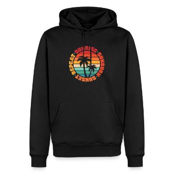 Sunrise Sunburn Sunset Repeat Summer Sun Beach - Men’s Premium Organic Hoodie - black - Front - Nico (187cm)