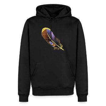 Plume - Sweat à capuche Premium bio Homme - noir - Devant - Nico (187cm)