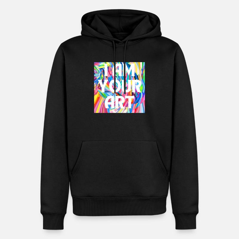 ICH BIN DEINE KUNST - Männer Premium Bio Hoodie - Schwarz