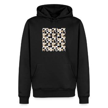 Glatte Steine Nahtloses Muster Edelsteine poliert - Männer Premium Bio Hoodie - Schwarz - Vorne - Nico (187cm)