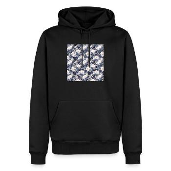 Rosen Nahtloses Muster Schöne Elegante Ästhetik - Männer Premium Bio Hoodie - Schwarz - Vorne - Nico (187cm)
