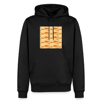 Wüste Nahtloses Muster Sand Sahara Dünen Arabisch - Männer Premium Bio Hoodie - Schwarz - Vorne - Nico (187cm)