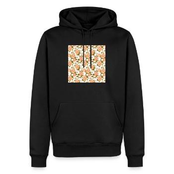 Rosen Nahtloses Muster Schöne Elegante Ästhetik - Männer Premium Bio Hoodie - Schwarz - Vorne - Nico (187cm)