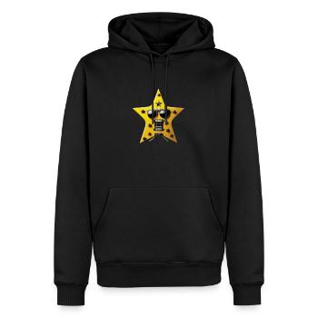Rock and Roll Royalty La guitare d’une star - Sweat à capuche Premium bio Homme - noir - Devant - Nico (187cm)