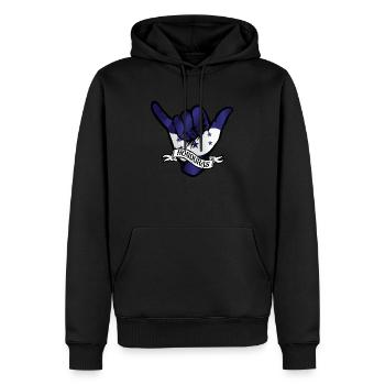 Honduras Shaka - Sweat à capuche Premium bio Homme - noir - Devant - Nico (187cm)