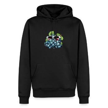 Grappe de raisin Eric - Sweat à capuche Premium bio Homme - noir - Devant - Nico (187cm)