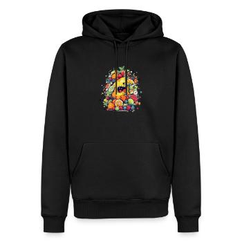 Mr. Goin Früchte - Männer Premium Bio Hoodie - Schwarz - Vorne - Nico (187cm)