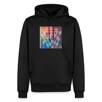 Würfel - Männer Premium Bio Hoodie - Schwarz - Vorne - Nico (187cm)