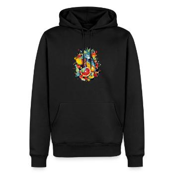 The Fruit Cyclops - Men’s Premium Organic Hoodie - black - Front - Nico (187cm)