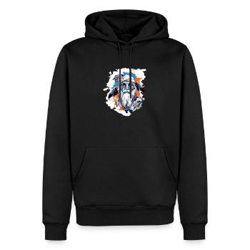 Opa biker siou - Männer Premium Bio Hoodie - Schwarz - Vorne - Nico (187cm)