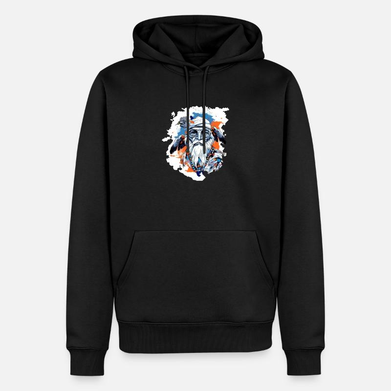 Opa biker siou - Männer Premium Bio Hoodie - Schwarz