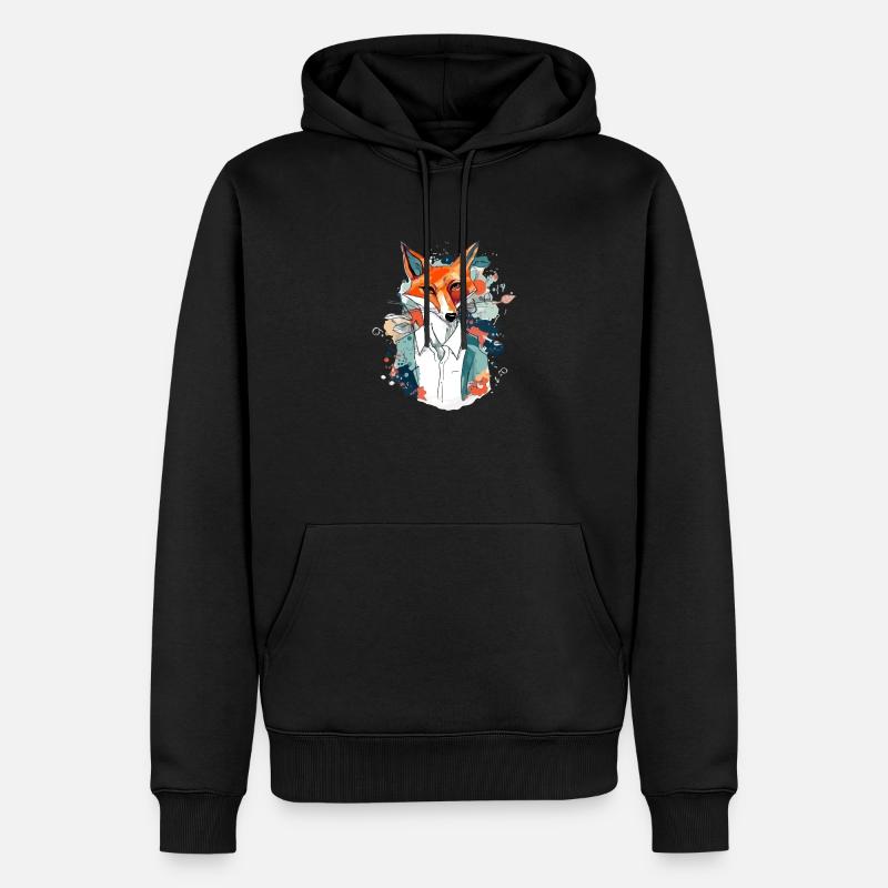 Renard chenapan - Sweat à capuche Premium bio Homme - noir